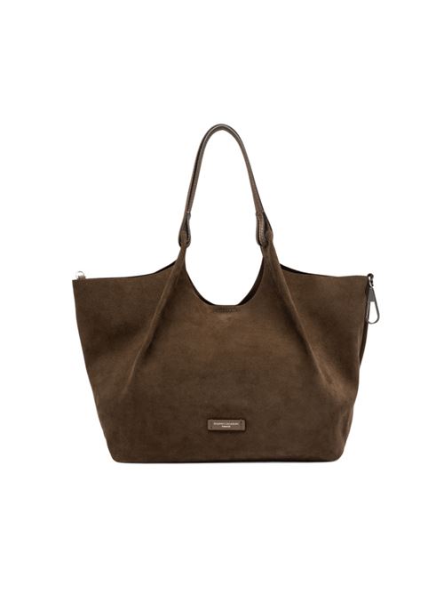 Borsa da donna in pelle scamosciata, a mano/spalla, colore daino GIANNI CHIARINI | 9780CMPL1052